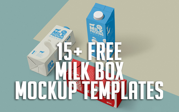 15+ Free Milk Box Mockup Templates