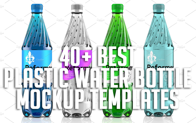 40+ Best Plastic Water Bottle Mockup Templates