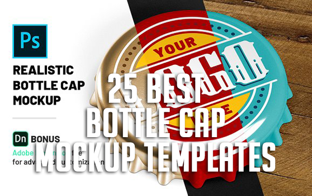 25 Best Bottle Cap Mockup Templates