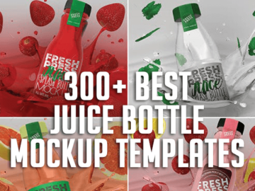 300+ Best Juice Bottle Mockup Templates