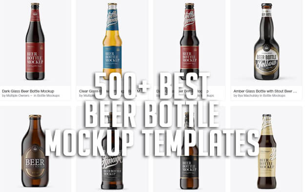 500+ Best Beer Bottle Mockup Templates