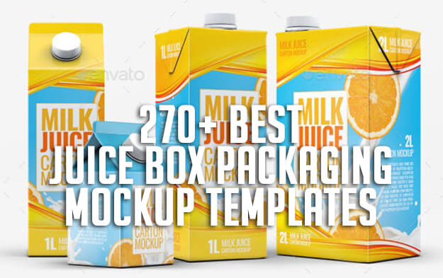 270+ Best Juice Box Packaging Mockup Templates