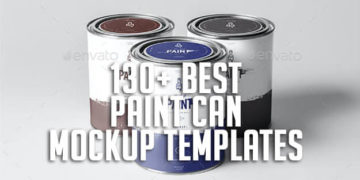 130+ Best Paint Can Mockup Templates