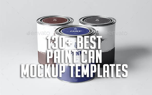 130+ Best Paint Can Mockup Templates